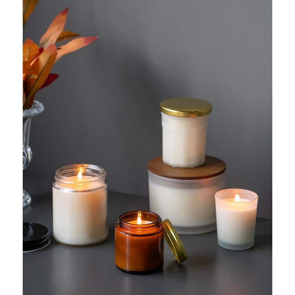 Set of 8 Earl Grey Scented Brown Soy Wax Candles