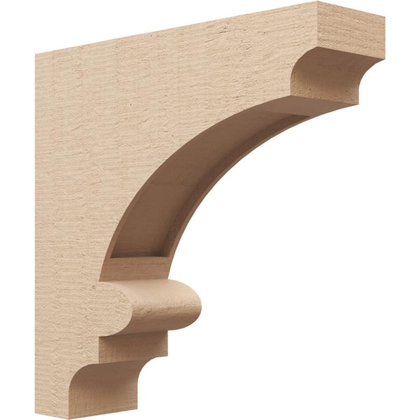 Ekena Millwork 5 in. x 20 in. x 20 in. Thin Diane Rough Cedar Woodgrain TimberThane Corbel, Primed Tan