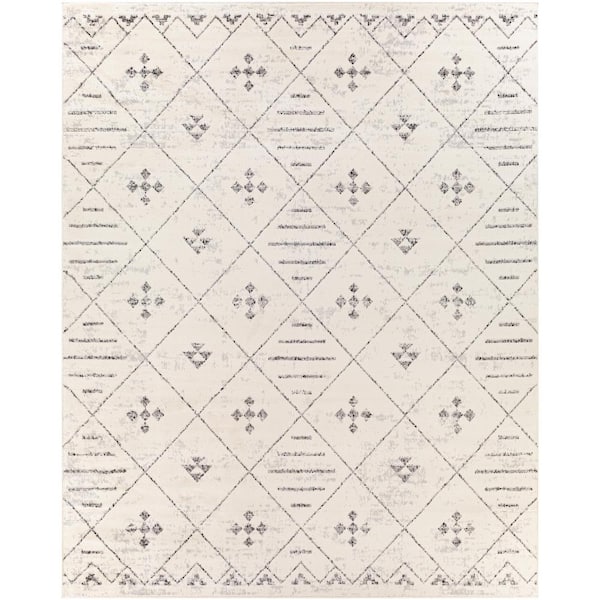 Livabliss Dillon Medium Gray 7 ft. x 9 ft. Global Indoor Area Rug