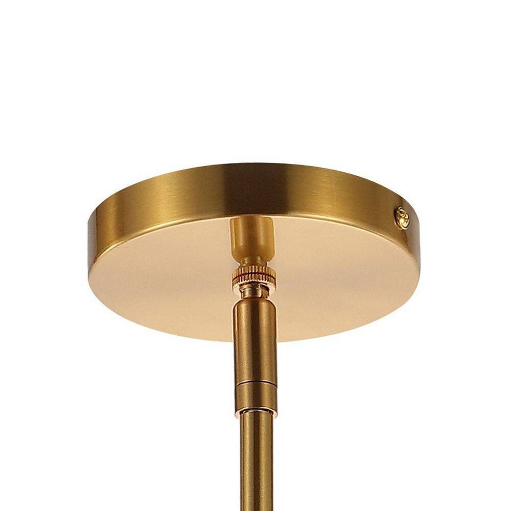 Homer 13" Brass Gold and White LED Dome Pendant Light