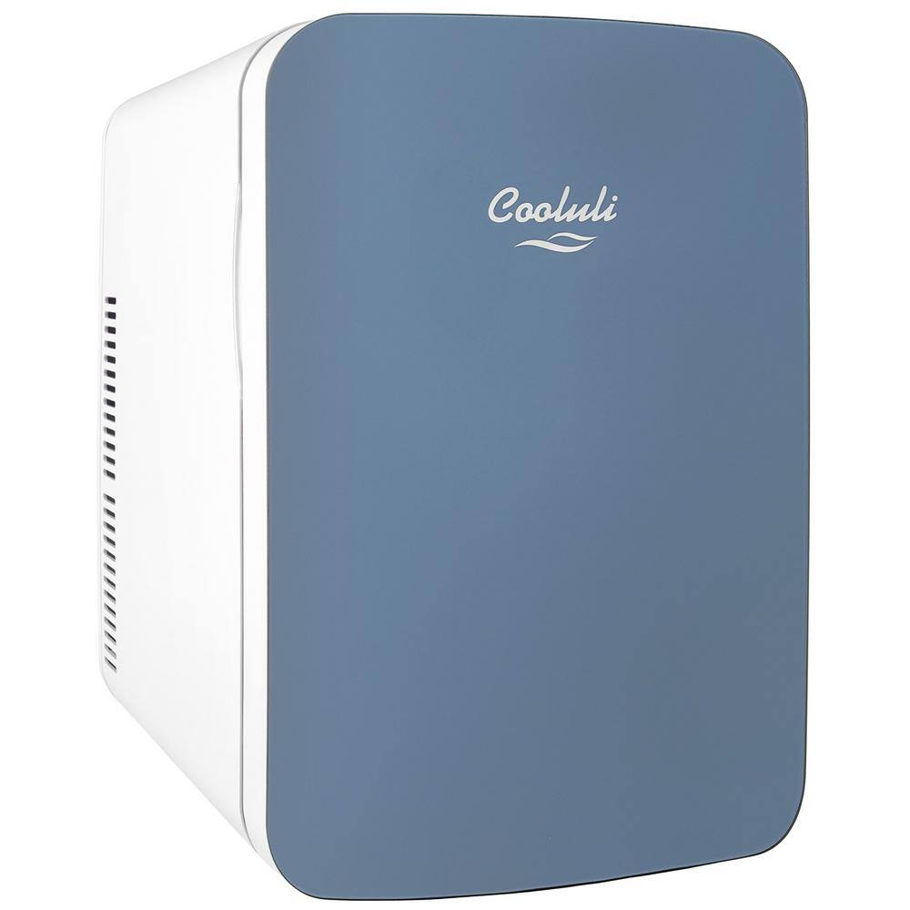 COOLULI Infinity 0.53 cu. ft. Retro Mini Fridge in Blue without Freezer