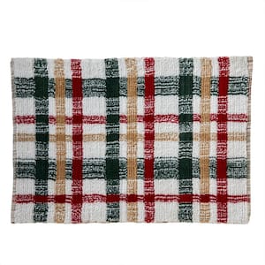 Multi-Colored Polyester Rectangular 20 in. x 30 in. Rustic Plaid Rug