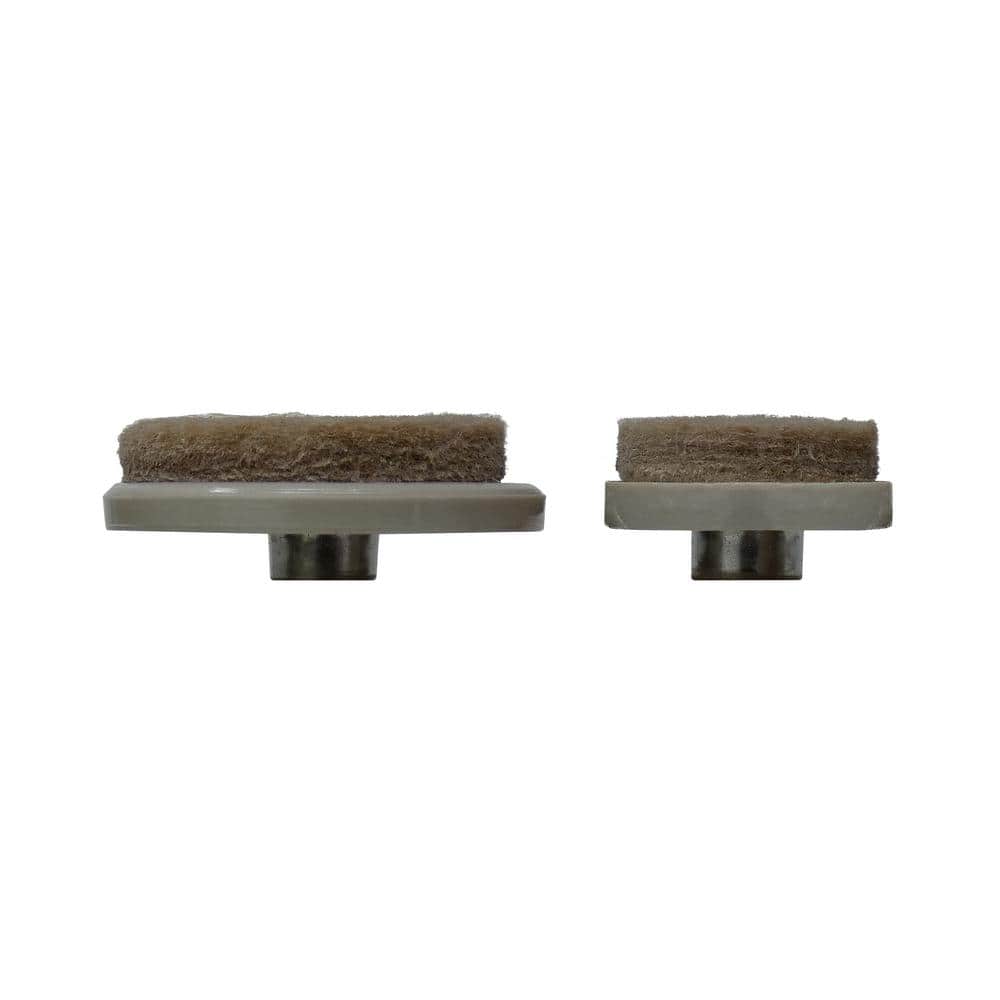 28mm Dia Nail-on Anti-Sliding Glide Felt Pad 12pcs for Wooden Furniture Feet