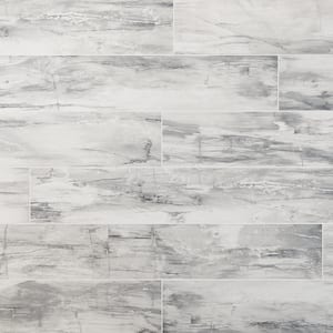 Selawood White 7.78 in. x 47.09 in. Matte Porcelain Floor and Wall Tile (15.49 sq. ft./Case)