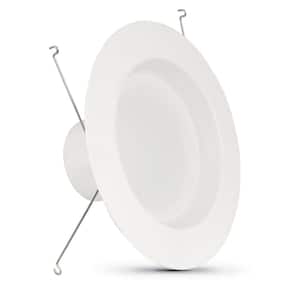 5/6 in. 75-Watt Equivalent Selectable CCT CEC Integrated LED Retrofit White Trim Recessed Light E-Star Dimmable (6-Pack)