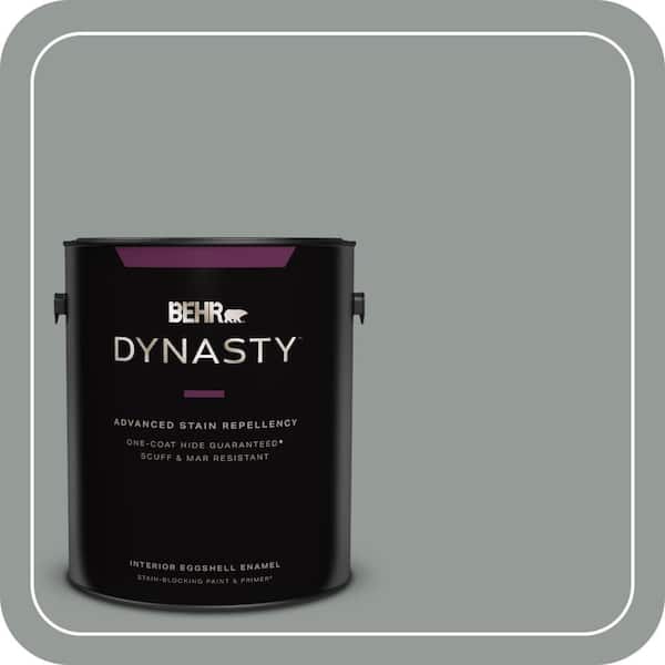 1 gal. #BXC-66 Dusk Blue Eggshell Enamel Interior Stain-Blocking Paint & Primer