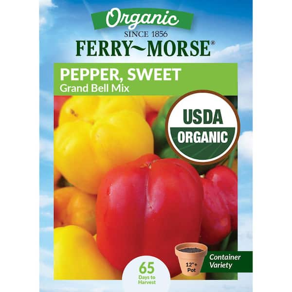 Organic Pepper Grand Bell Mix Fruit Seeds