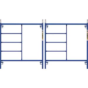Safertstack 5 ft. x 5 ft. Steel Mason Scaffolding Frame, 2-Pack