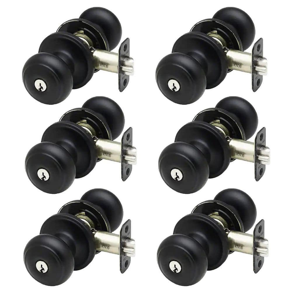 Copper Creek Hardware Colonial Black Entry Door Knob (6-Pack) CK2040BC-6  The Home Depot