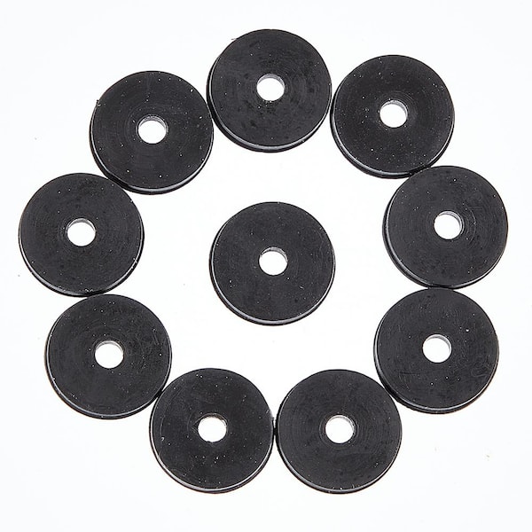 Everbilt 3/8L 11/16 in. Flat Rubber Washers (10-Pack)