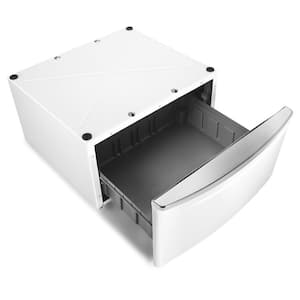 15.5 in. White Pedestal for Front Load Washer and Dryer with Storage