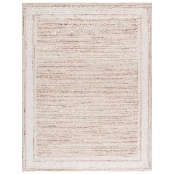 Vermont 8 ft. x 10 ft. Beige/Ivory Double Border Solid Area Rug