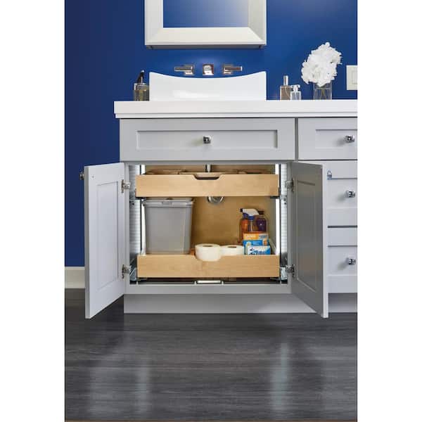  Innovative 30 Inch Vanity U-Shaped Undersink Base Cabinet  Pullout Organizer Rev-A-Shelf 48630VSBSCBM1 Full Extension Soft-Close  Slides : Home & Kitchen