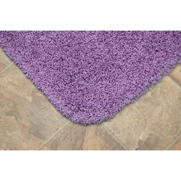 Jazz Purple 24 in. x 40 in. Washable Bathroom Accent Rug