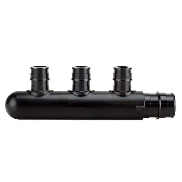 Apollo 3/4 in. Poly-Alloy PEX-A Barb Inlets x 1/2 PEX-A Barb 3-Port Closed Manifold