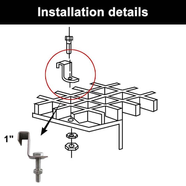 Wellco Stainless Steel L-Clamp, Composite Grating Clip, Connector
