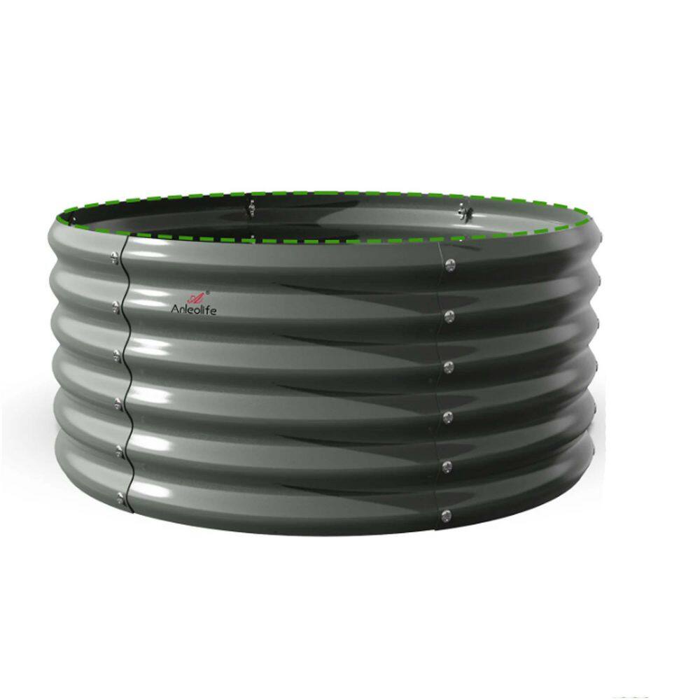 4x1. 5 ft. Round Metal Galvanized Raised Garden Bed, Outdoor Planter Boxes for Vegetables Flowers Herbs, 2 Pack, Gray price history on PriceWatchPro