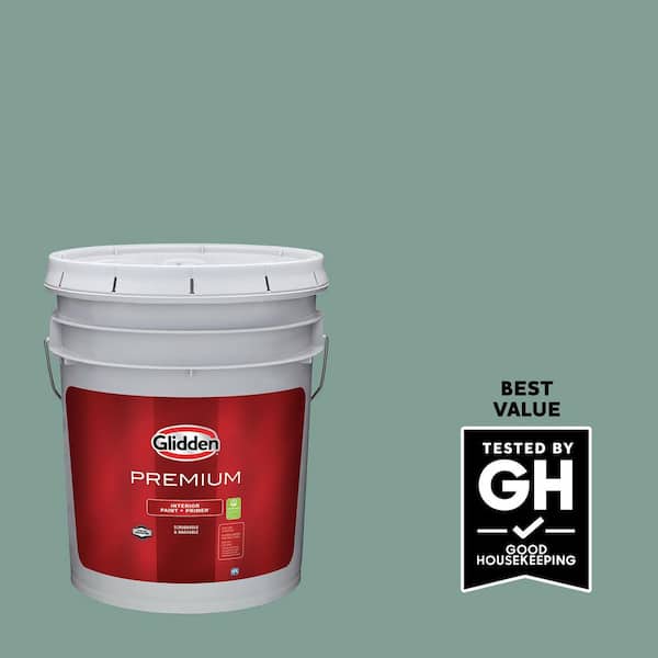 Glidden Premium 5 gal. PPG1137-5 Silver Laurel Flat Interior Paint