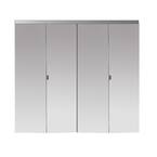 66 in. x 84 in. Polished Edge Mirror Solid Core MDF Interior Closet Bi-Fold Door with Chrome Trim