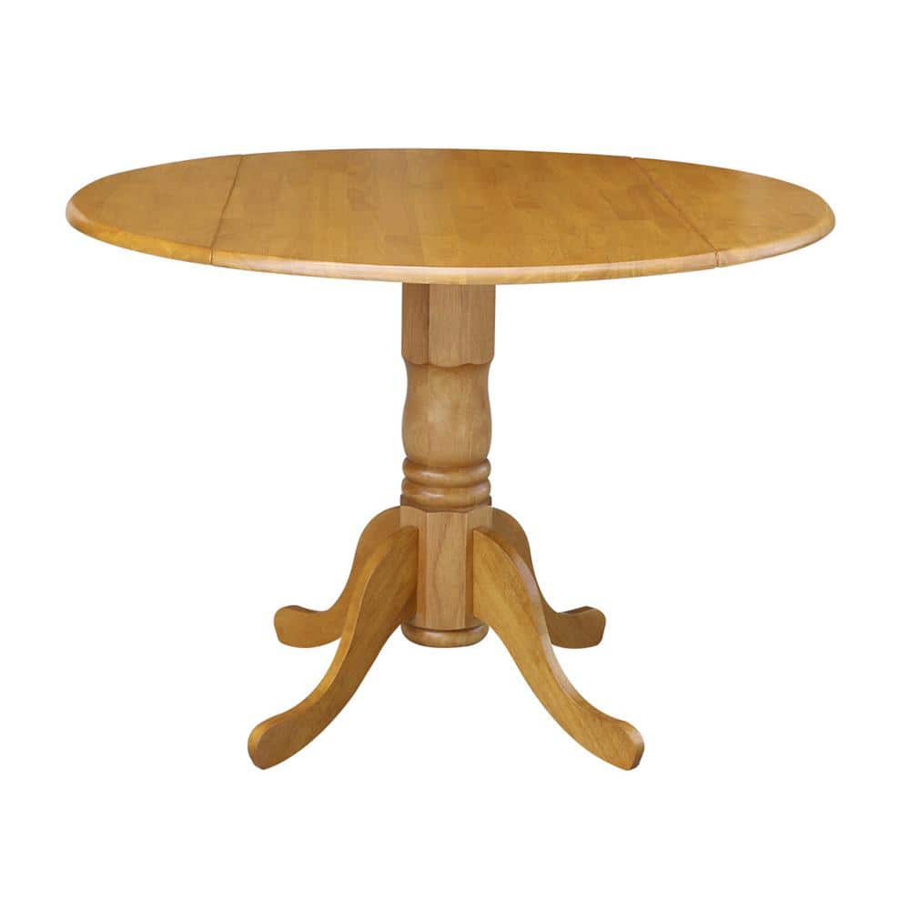 Versatile Dual Drop Leaf Dining Set with Splat Back Chairs in Oak/Black