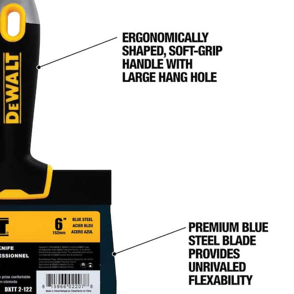6 in. Blue Steel Taping Knife with Soft Grip Handle 6 in. Blue Steel Taping Knife with Soft Grip Handle