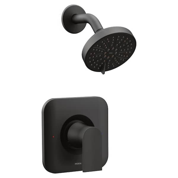 MOEN Genta LX 1-Handle Posi-Temp Eco-Performance Shower Faucet Trim Kit in Matte Black (Valve Not Included)