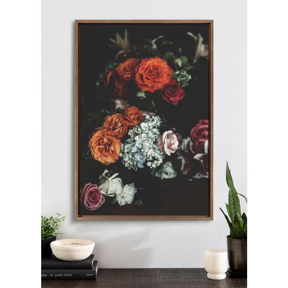 Abundance Floral Print on Canvas with Gold Frame, 23x33