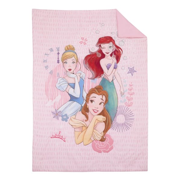 Disney Princess Always Be Bold 4Piece Toddler Bed Sheet Set with Comforter,  Pillowcase, Bottom and Flat Top Sheets in Polyester 7368416P - The Home  Depot