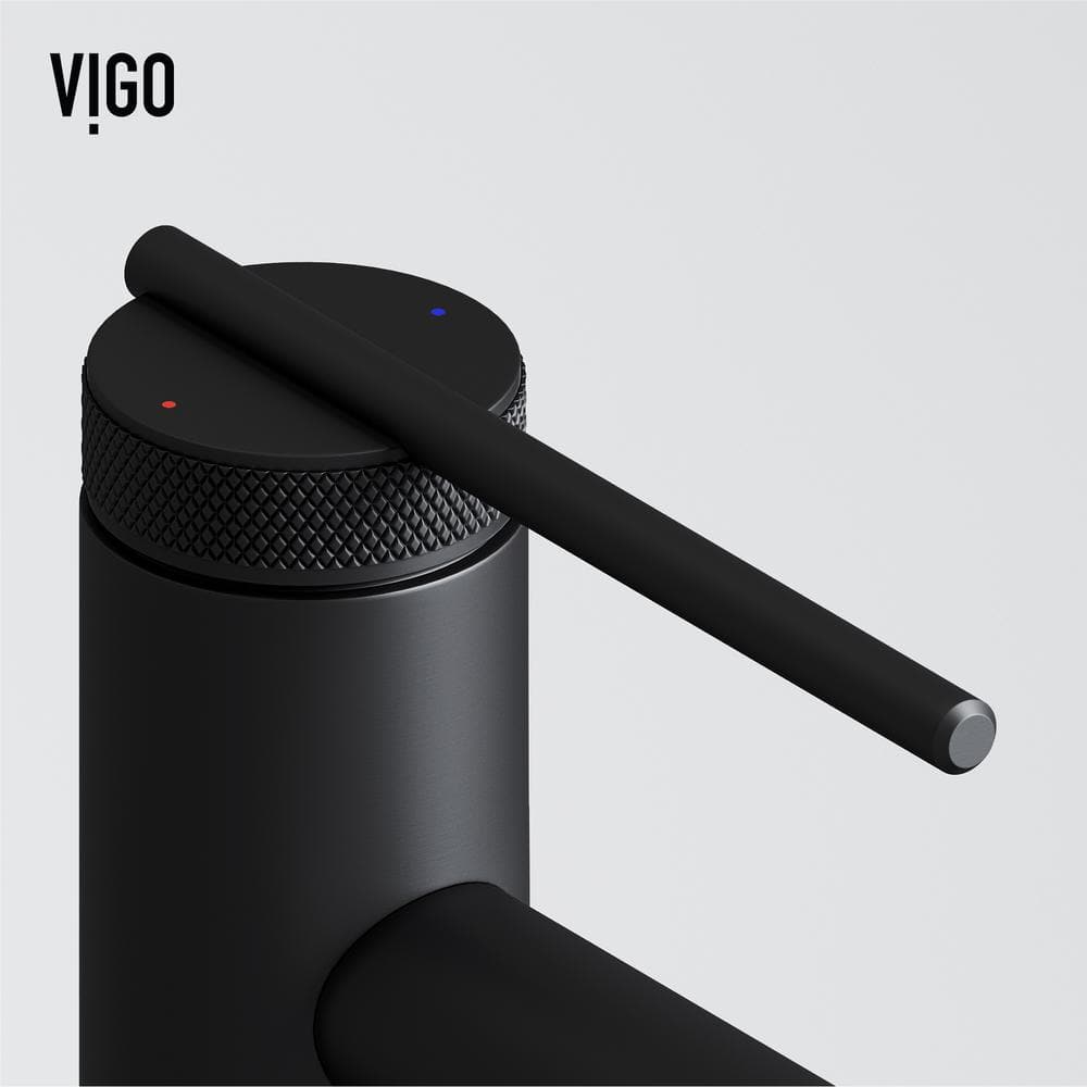Sterling High Arc Single-Handle Vessel Sink Faucet in Matte Black