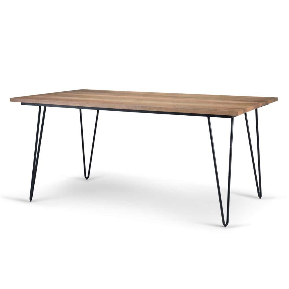 Hunter Solid Wood 66" Rectangular Dining Table in Natural