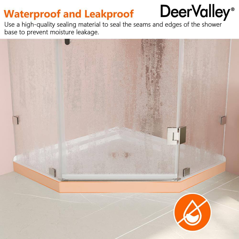 White 36" x 36" Neo-Angle Acrylic Shower Base