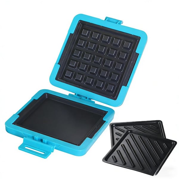 Blue Silicone Microwave Sandwich and Waffle Maker, No Electricity Required, Fast Heating, for Easy Breakfast Making