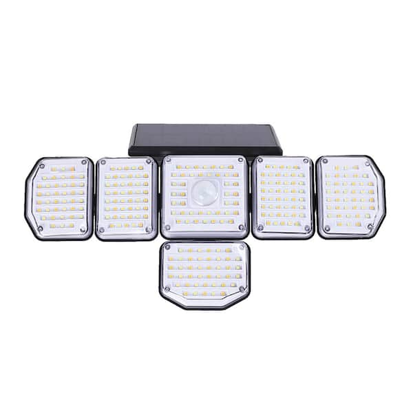 Mediterraneo Mali 697 Lumens Low Voltage Black Solar Integrated LED Landscape 6 Flood Light with Adjustable Lamp Head (1-Pack)