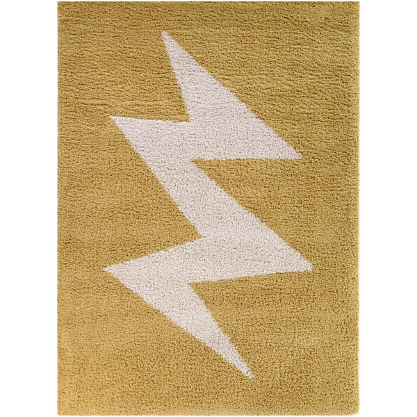 Faraday Yellow 4 ft. x 6 ft. Abstract Area Rug
