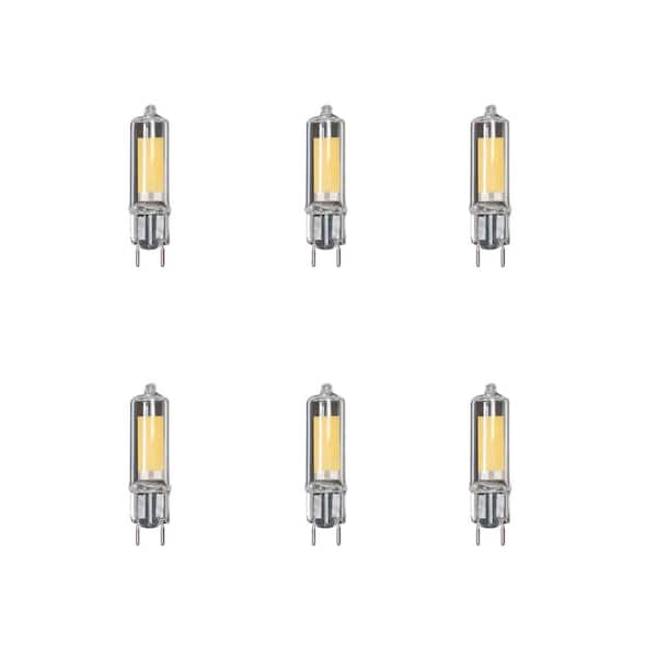20-Watt Equivalent Bright White (3000K) T4 GY8.6 Bi-Pin Base LED Light Bulb (6-Pack)