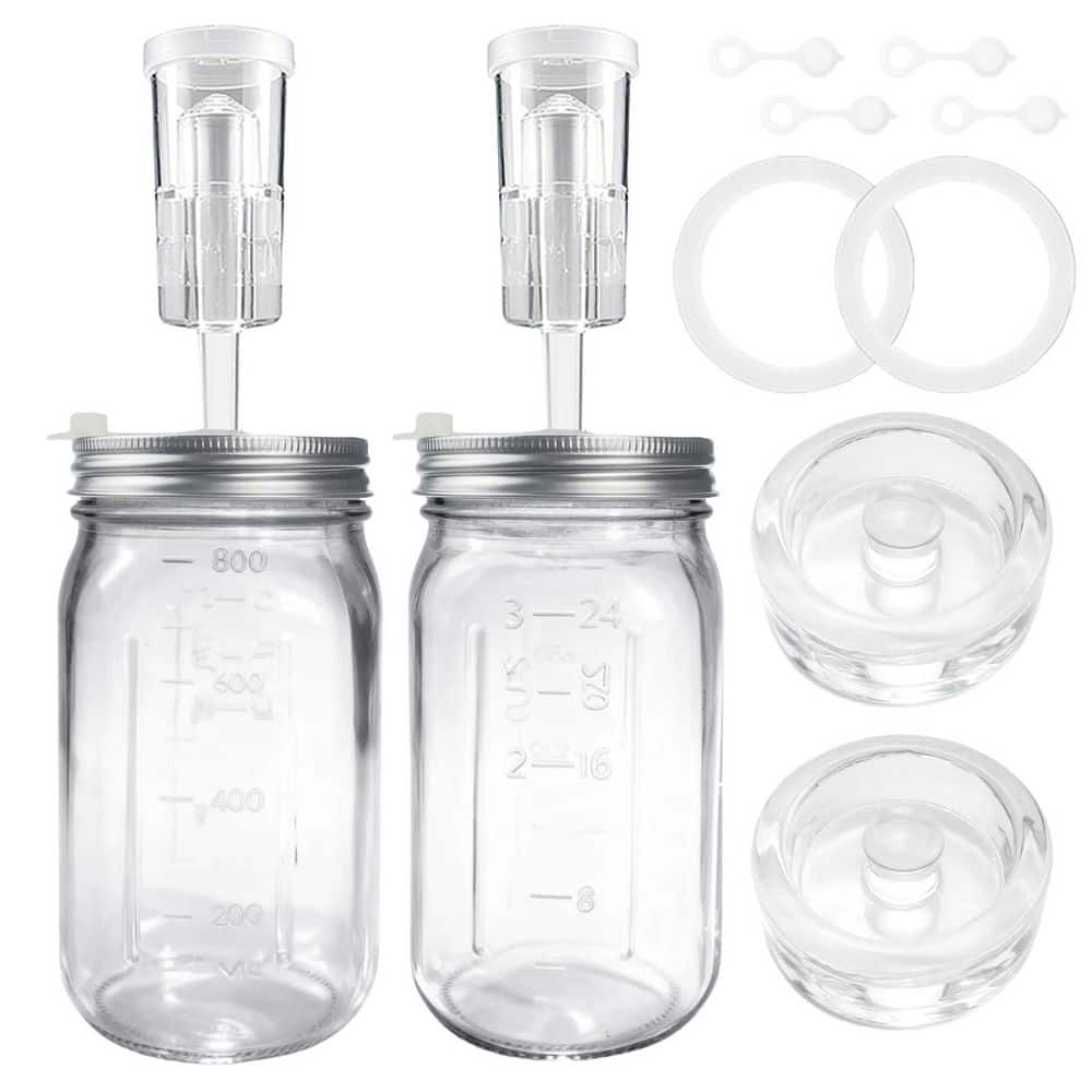 2 Pack Clear Glass 32 oz. Fermentation Kit, Fermentation Lids, Fermenting Weights and Airlocks, Complete Fermenting Kit price history on PriceWatchPro