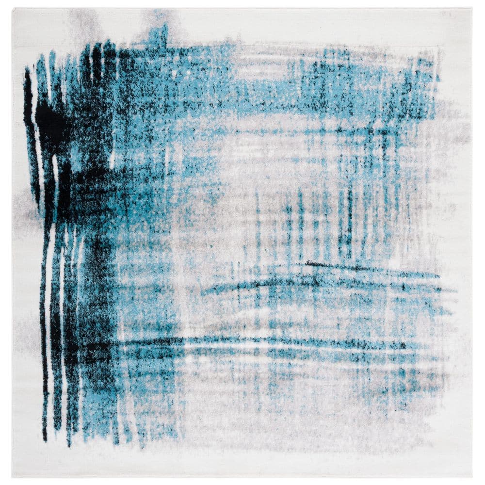 Skyler 7 ft. x 7 ft. Ivory/Teal Distressed Overdyed Square Area Rug price history on PriceWatchPro