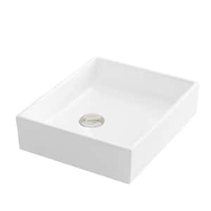 VC-503-WH Valera 16 in. Vitreous China Vessel Bathroom Sink in White