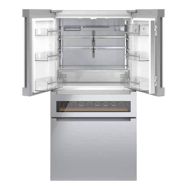 800 Series 36 in. 21 cu. ft. Smart Counter Depth French Door Refrigerator  in Stainless Steel with Beverage Cooler Drawer