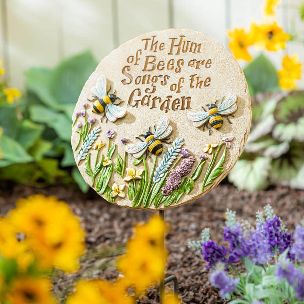 11 in. Springtime Resin Garden Stone, Humming Bees price history on PriceWatchPro