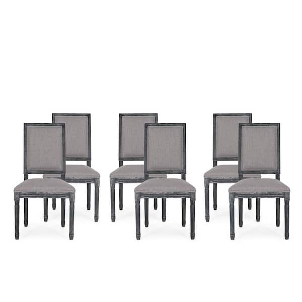 Noble House Robin Gray Upholstered Dining Chair (Set of 6)