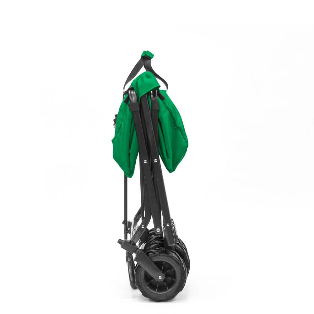 Green Heavy-Duty All-Terrain Folding Utility Wagon