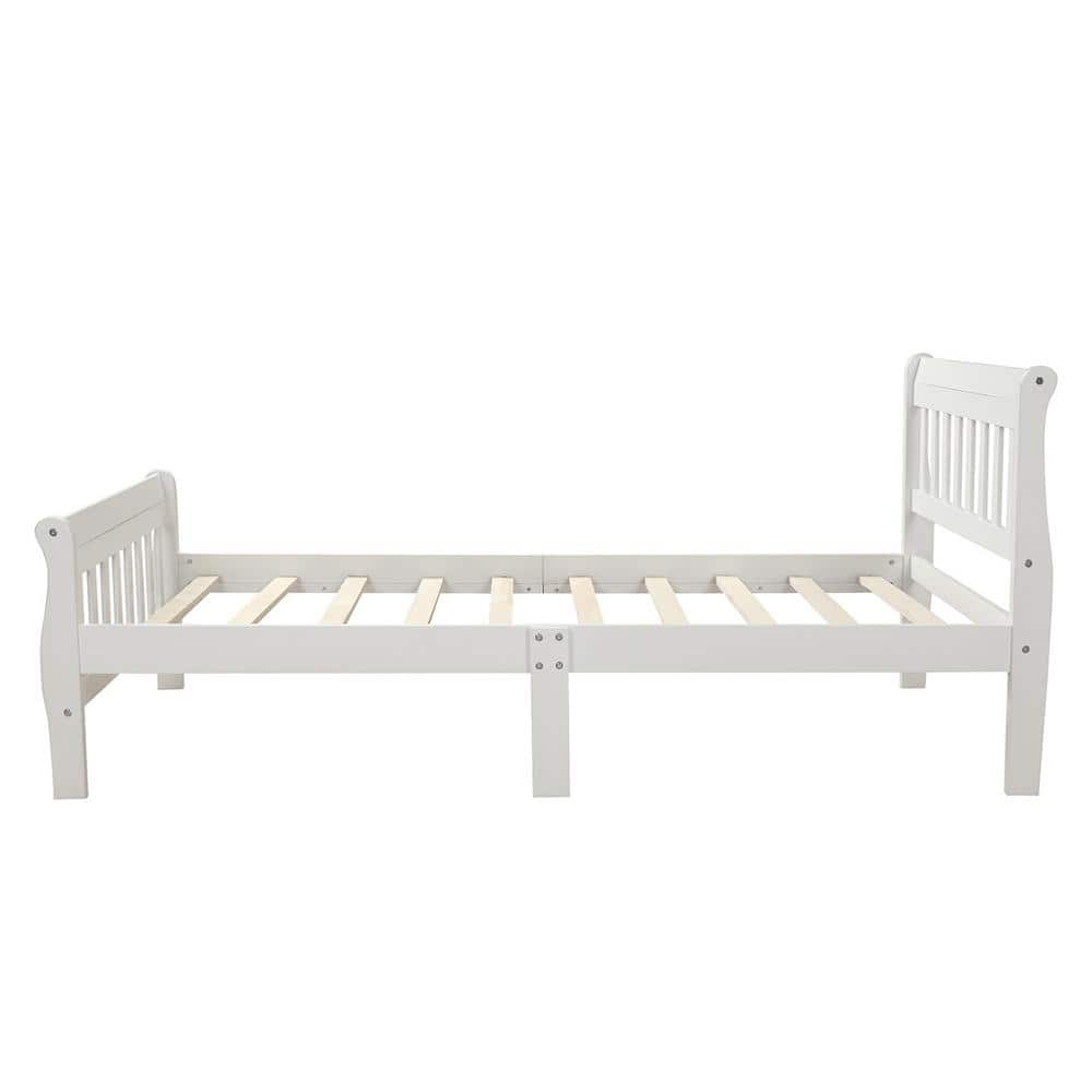 Utopia 4niture Jeffree White Twin Platform Bed HAWF192434AAK The Home   White Utopia 4niture Platform Beds Hawf192434aak 64 1000 