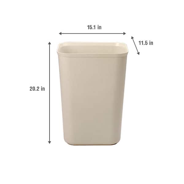 Fiberglass Wastebasket, 10 gal, Fiberglass, Beige Fiberglass Wastebasket, 10 gal, Fiberglass, Beige