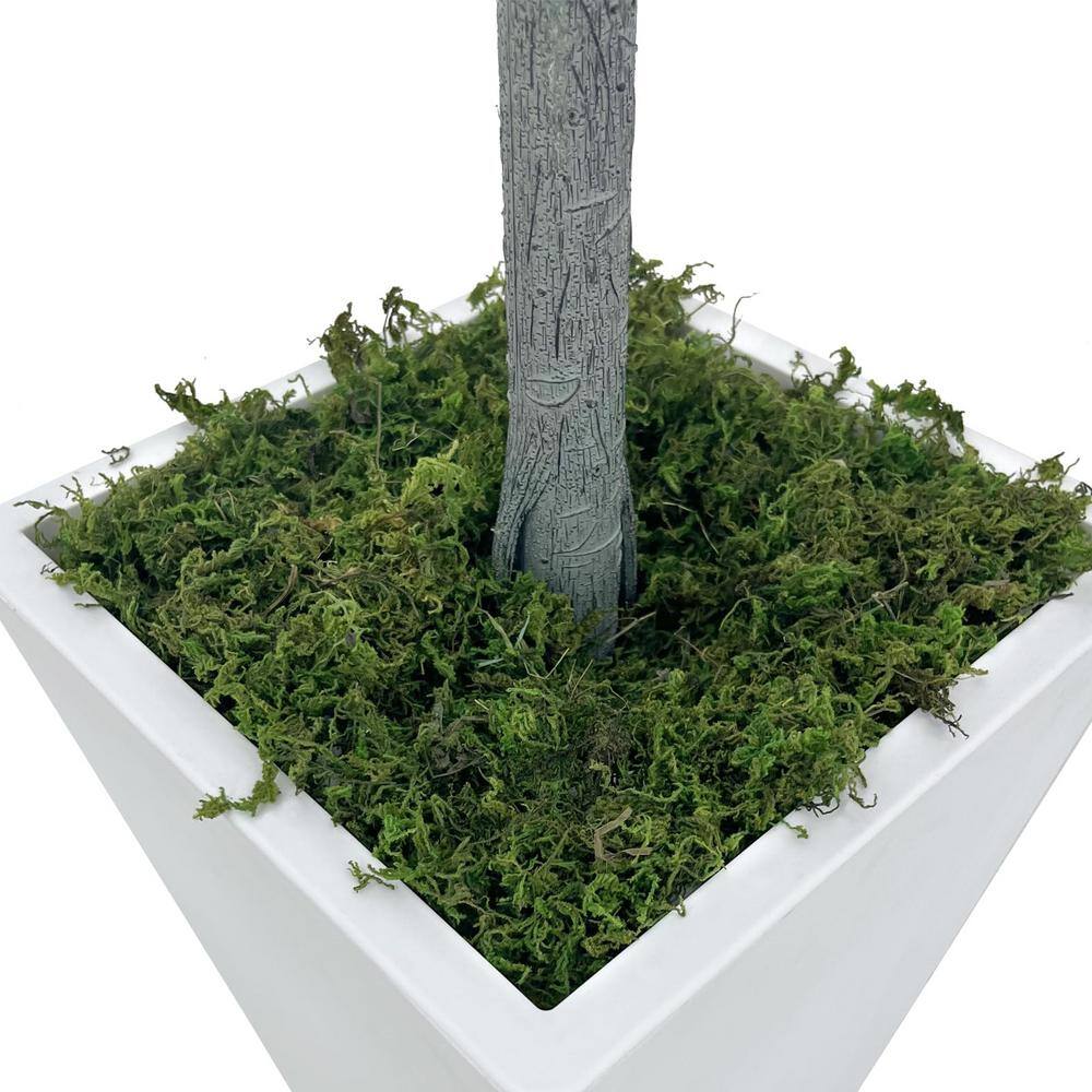 5FT Artificial Fiddle Leaf Fig Tree with White Plastic Pot