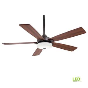 Cameron 54 in. LED Indoor Oil Rubbed Bronze Ceiling Fan with Light Kit and Remote Control