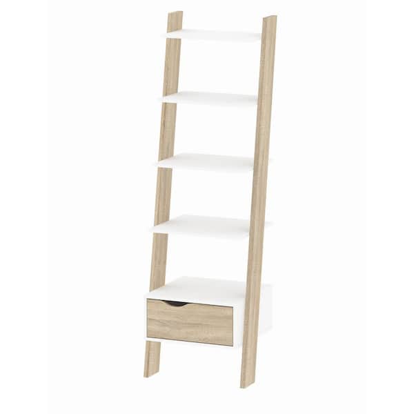 Tvilum 71 02 In White Oak Structure, Sauder Cottage Road 3 Shelf Bookcase In Soft White And Daylight