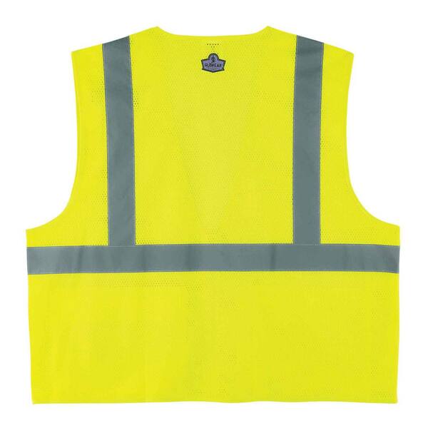 GloWear Class 2 Standard Vest, Mesh, Zip, Large to X-Large, Lime GloWear Class 2 Standard Vest, Mesh, Zip, Large to X-Large, Lime