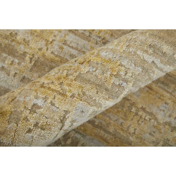 8 ft. x 10 ft. Yellow, Ivory Abstract Area Rug