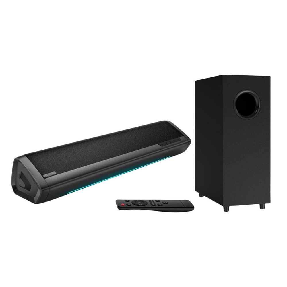 17 in. Sound Bar with Subwoofer 2.1 Deep Bass Home Theater Bluetooth Optica